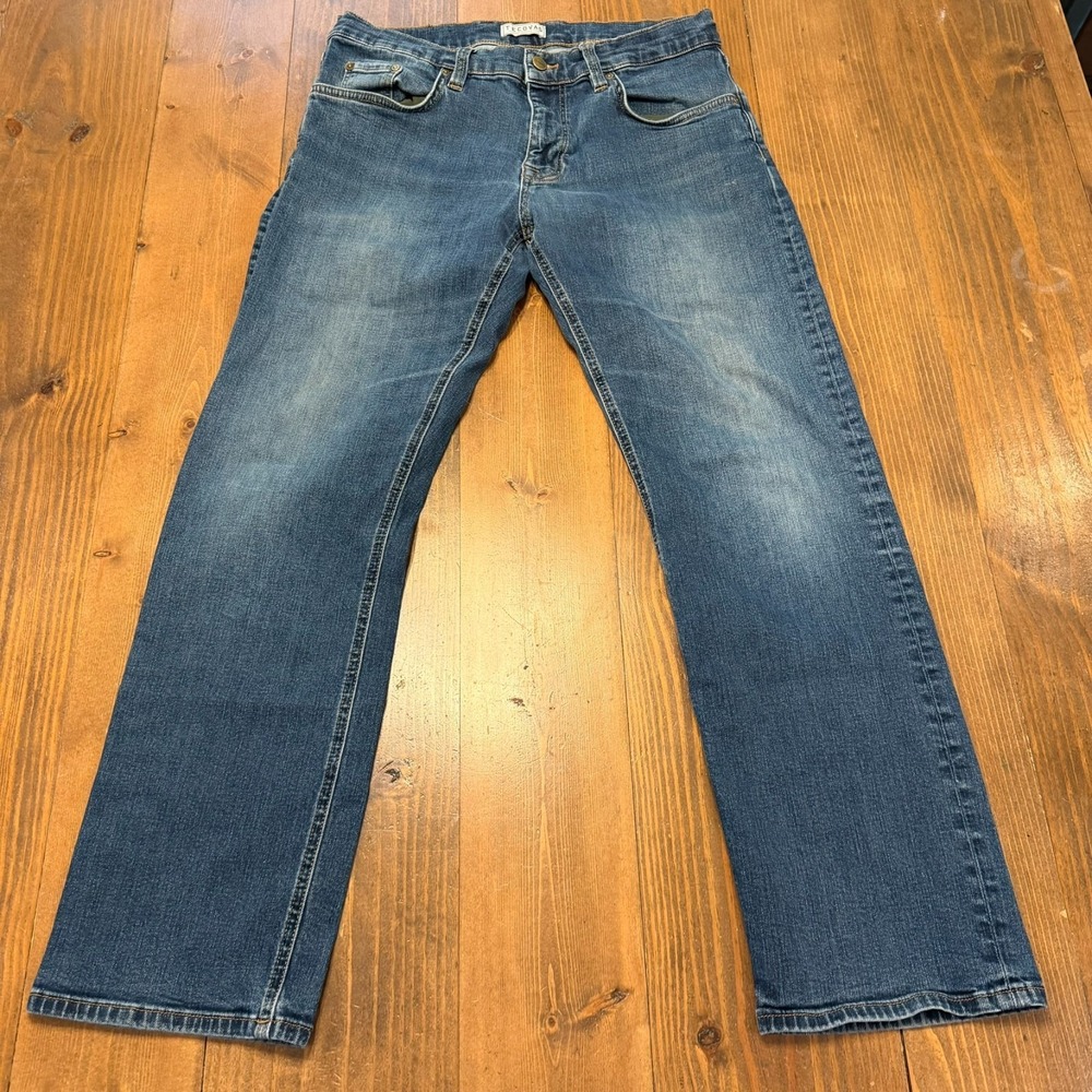 Tecovas Mens Slim Denim Jeans 34x30 Medium Wash Stretch Western Cowboy